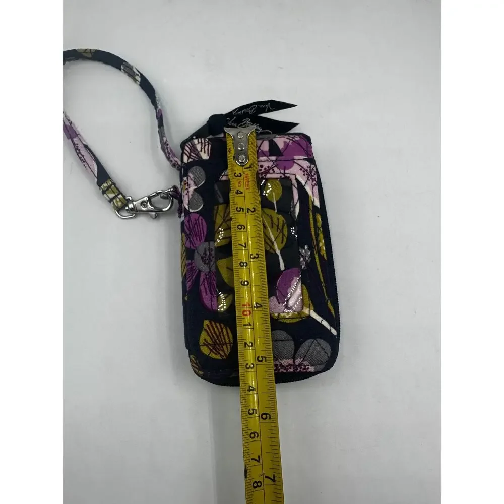 Vera Bradley Nightingale Wristlet All In One Wallet Blue Purple Green Floral